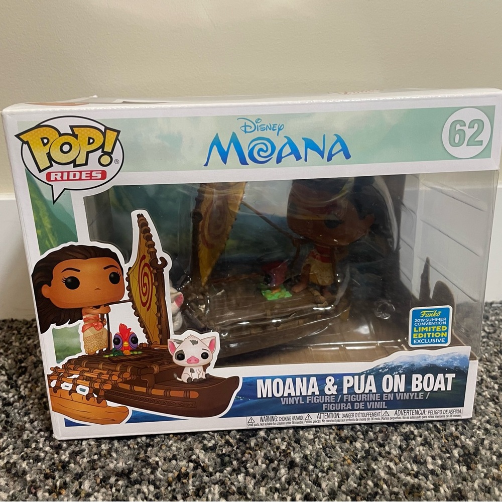 Funko Moana and Pua on Boat NEW
